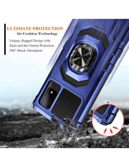 Funda Protectora Grado Militar WDHD para TCL K11 T432W Azul Funda Protectora Grado Militar WDHD para TCL K11 T432W Azul