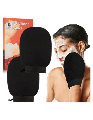 Guante Exfoliante Corporal BJPVSX Negro - Piel Normal a Seca