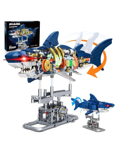 Juego de Bloques de Construcción Jorumo Tiburón 666 Piezas