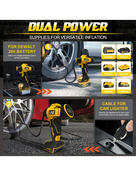 Compresor de Aire Portátil L1NXIXI DW-001 160PSI para DeWalt