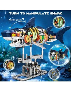 Juego de Bloques de Construcción Jorumo Tiburón 666 Piezas 2