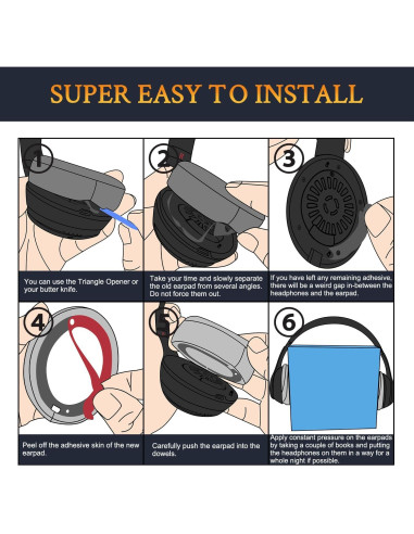 Almohadillas de Repuesto SOULWIT para Auriculares Beats Studio Pro - Negro