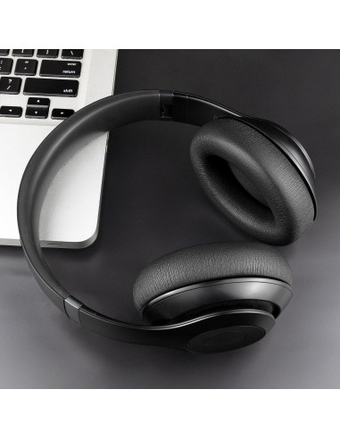 Almohadillas de Repuesto SOULWIT para Auriculares Beats Studio Pro - Negro