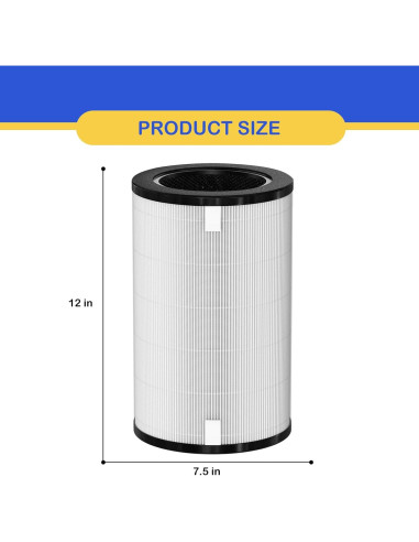 Filtro de Reemplazo HEPA Roninby HD-40 para Purificador HoMedics AP-T45 AP-T40FL - 2 Paquete