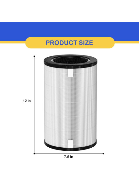 Filtro de Reemplazo HEPA Roninby HD-40 para Purificador HoMedics AP-T45 AP-T40FL - 2 Paquete