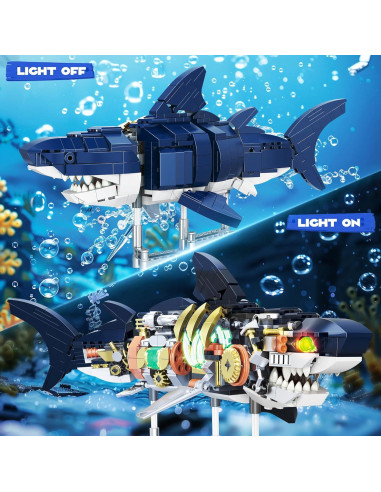 Juego de Bloques de Construcción Jorumo Tiburón 666 Piezas