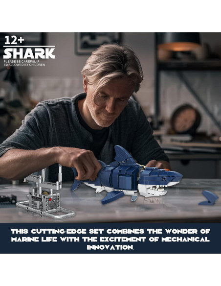 Juego de Bloques de Construcción Jorumo Tiburón 666 Piezas