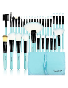 Juego de Brochas de Maquillaje Daxstar 32 Piezas Azul