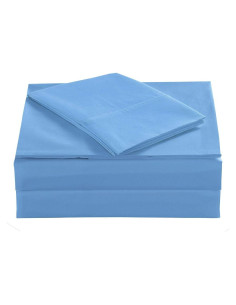 Juego de Sábanas Queen ELINEN 4 Piezas Algodón y Poliéster