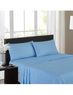 Juego de Sábanas Queen ELINEN 4 Piezas Algodón y Poliéster 2