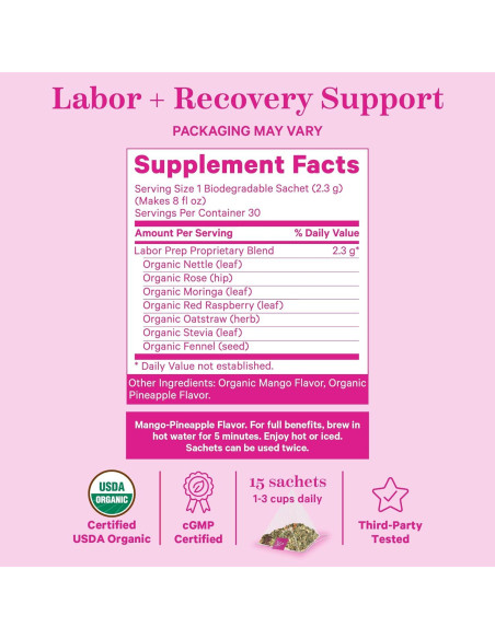 Té de Preparación para el Trabajo de Parto Pink Stork - Mango Piña