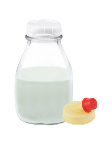 Botella de Vidrio Kitchentoolz 16 oz con Tapa y Pico Vertedor