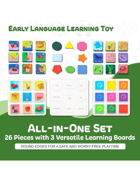 Juguetes de Aprendizaje Edu&Kate Etapa 1 - 27 Piezas Montessori