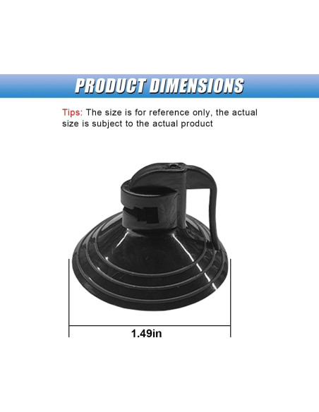 24 Ventosas de Parabrisas UHANBUT para Visera Solar - PVC