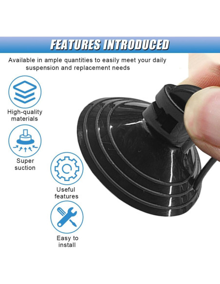 24 Ventosas de Parabrisas UHANBUT para Visera Solar - PVC