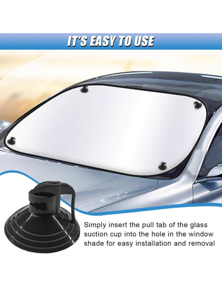24 Ventosas de Parabrisas UHANBUT para Visera Solar - PVC