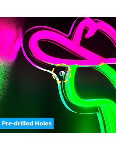 Letrero Neón Dinosaurio Vaquera iPuppy LED 40x36cm