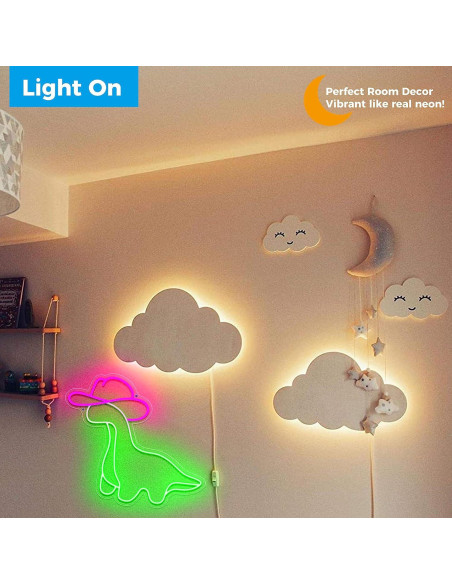 Letrero Neón Dinosaurio Vaquera iPuppy LED 40x36cm Letrero Neón Dinosaurio Vaquera iPuppy LED 40x36cm