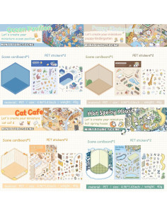 4 Sets de Stickers 3D DIY Animales FAAFRW - Alivio Estrés 2