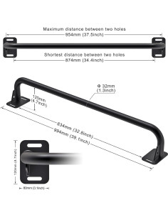 Barra de Dominadas SELEWARE Montaje en Pared 91 cm Alta Resistencia 2