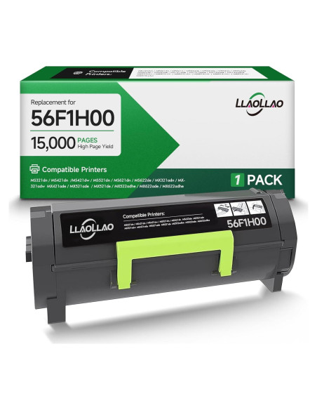 Cartucho de Tóner Negro LLAOLLAO 56F1H00 para Lexmark Cartucho de Tóner Negro LLAOLLAO 56F1H00 para Lexmark