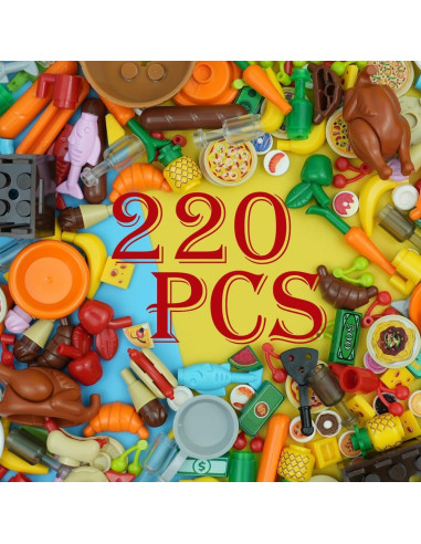220 Piezas Accesorios de Comida Pamvava para Jugar