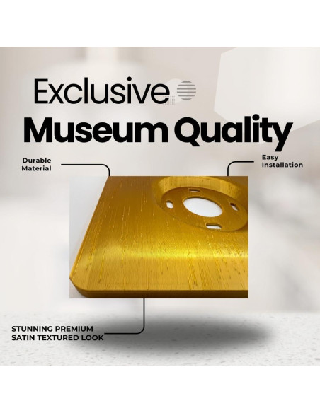 Placa de Pared Cuadrada Adorna Uno Oro Cosecha para Termostato Nest