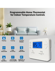 Termostato Digital Programable Miuputake STN605 Azul 24V 2
