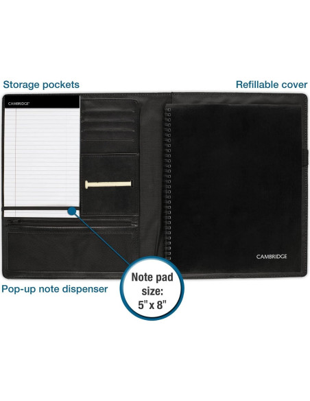 Cuaderno Recargable Cambridge NoteTaker Negro 50 Hojas A4