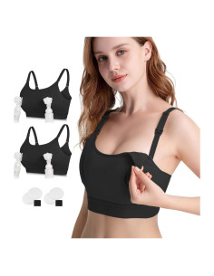 Sujetador de Extracción y Lactancia 4HOW Ajustable Talla M Negro