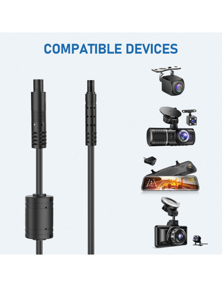 Cable de Extensión YQMAJIM 4 Pines 1.98m para Cámara de Respaldo