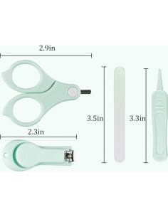 Kit de Uñas para Bebés Gloval Baby 4 en 1 Verde 2