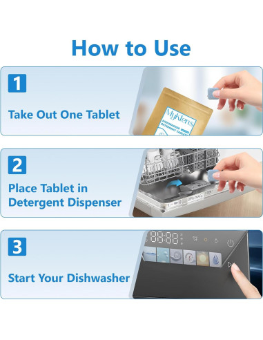 Tabletas de detergente para lavavajillas MyKlens 30 unidades