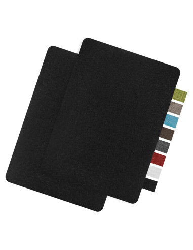 Parches de Tela de Lino Autoadhesivos CLINTT 20x28 cm Negro