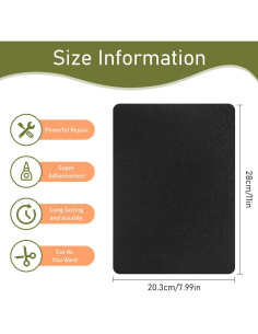 Parches de Tela de Lino Autoadhesivos CLINTT 20x28 cm Negro 2