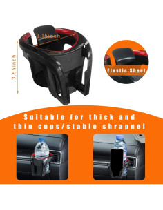 Soporte Multifuncional para Taza y Teléfono Augeny Negro/Rojo 2