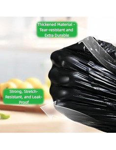 Bolsas de Basura Negras CWYZA 100 Unidades Ecológicas Resistentes 2