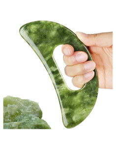 Herramienta de Masaje Gua Sha Jade Mierbai 15.7x8.6cm Anticelulitis
