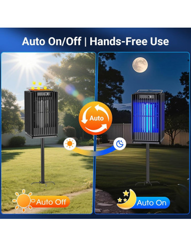 Zapper Solar de Insectos Zwiran 5000mAh Impermeable Negro