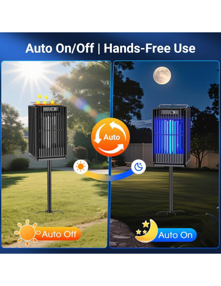 Zapper Solar de Insectos Zwiran 5000mAh Impermeable Negro