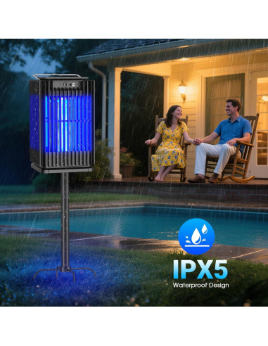 Zapper Solar de Insectos Zwiran 5000mAh Impermeable Negro