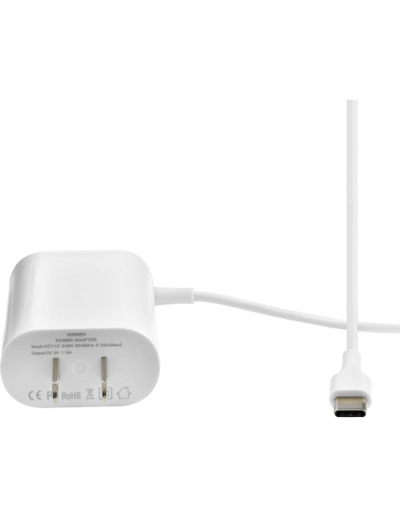 Adaptador de Poder USB-C 1.83m Vebner Compatible Google WiFi