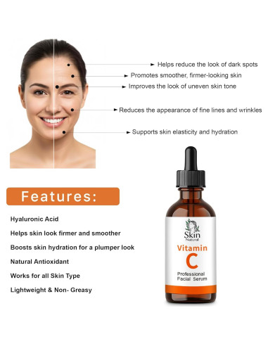 Suero Facial de Vitamina C Biotecnología 29.57 ml - Antienvejecimiento