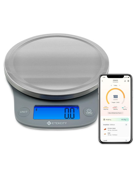 Balanza de Cocina Digital Etekcity 5000g Bluetooth Acero Inoxidable