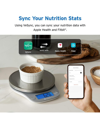 Balanza de Cocina Digital Etekcity 5000g Bluetooth Acero Inoxidable