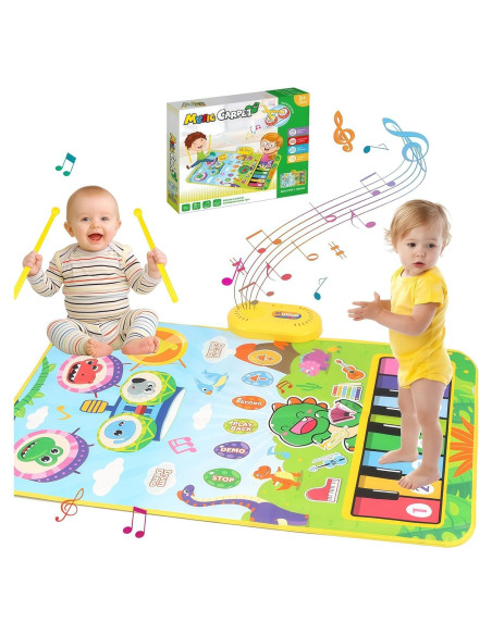 Alfombra Musical Dinosaurio Fuvappil 26.9x30 cm para Bebés