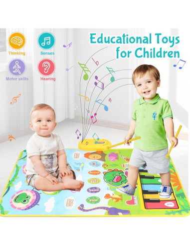 Alfombra Musical Dinosaurio Fuvappil 26.9x30 cm para Bebés