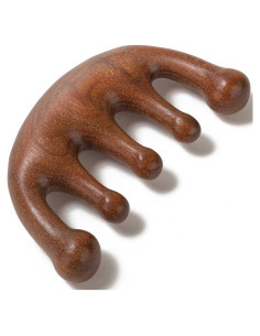 Masajeador de cuero cabelludo de madera Moreinday Gua Sha