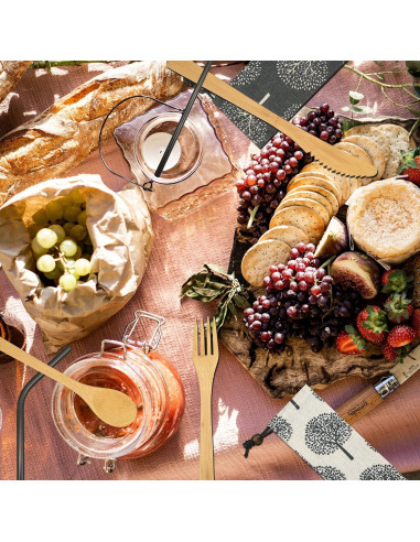 Juego de Cubiertos de Bambú UPTRUST - 6 Piezas Reutilizables