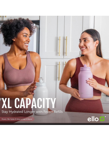 Jarra Aislada al Vacío Ello Hydra 1.89L Acero Inoxidable Negro